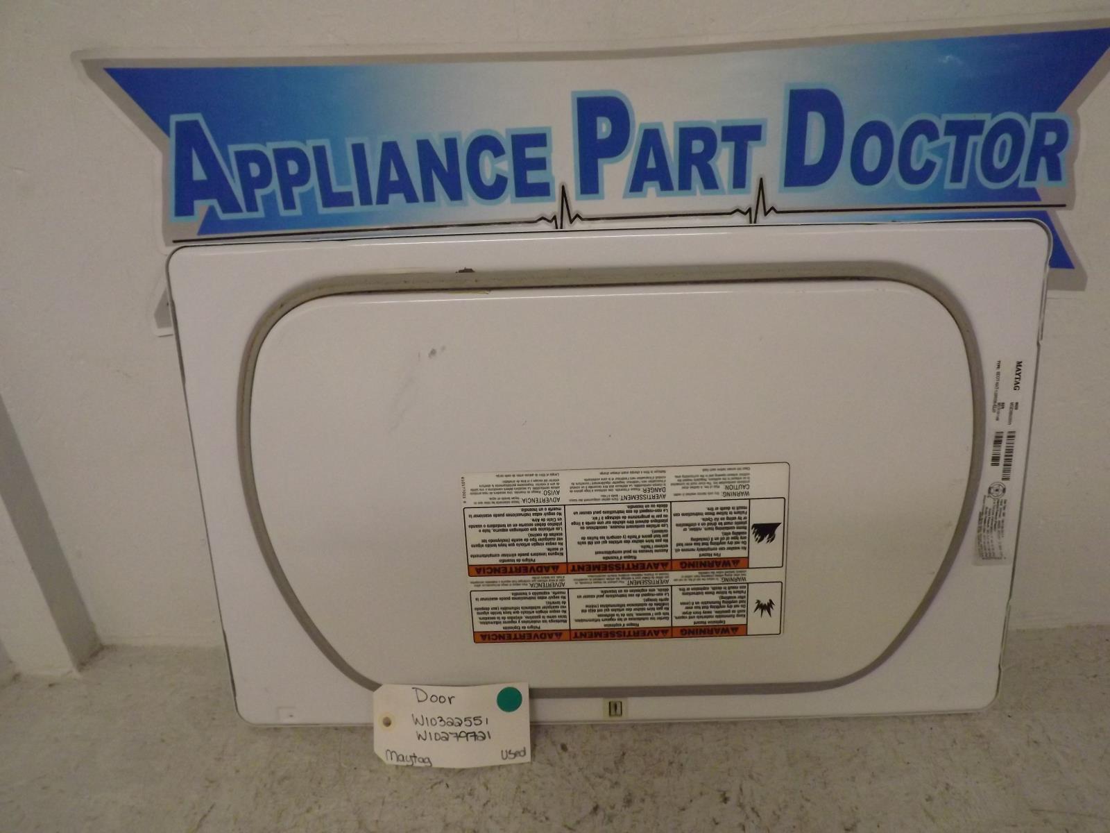 Maytag Dryer W10322551 W10279721 Door Used Maytag Dryer W10322551 W10279721 Door Used